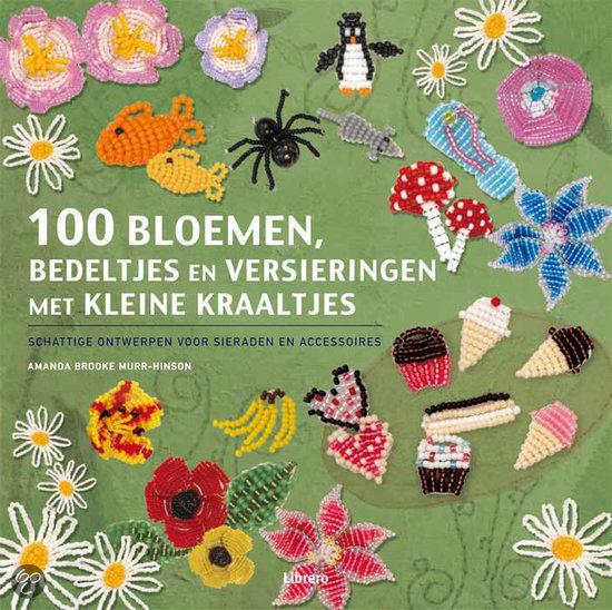 100 bloemen bedeltjes en versieringen met kleine kraaltjes 258